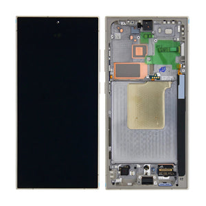 Samsung Galaxy S24 Ultra S928B Display And Digitizer With Frame Titanium Grey Pre-Assembled