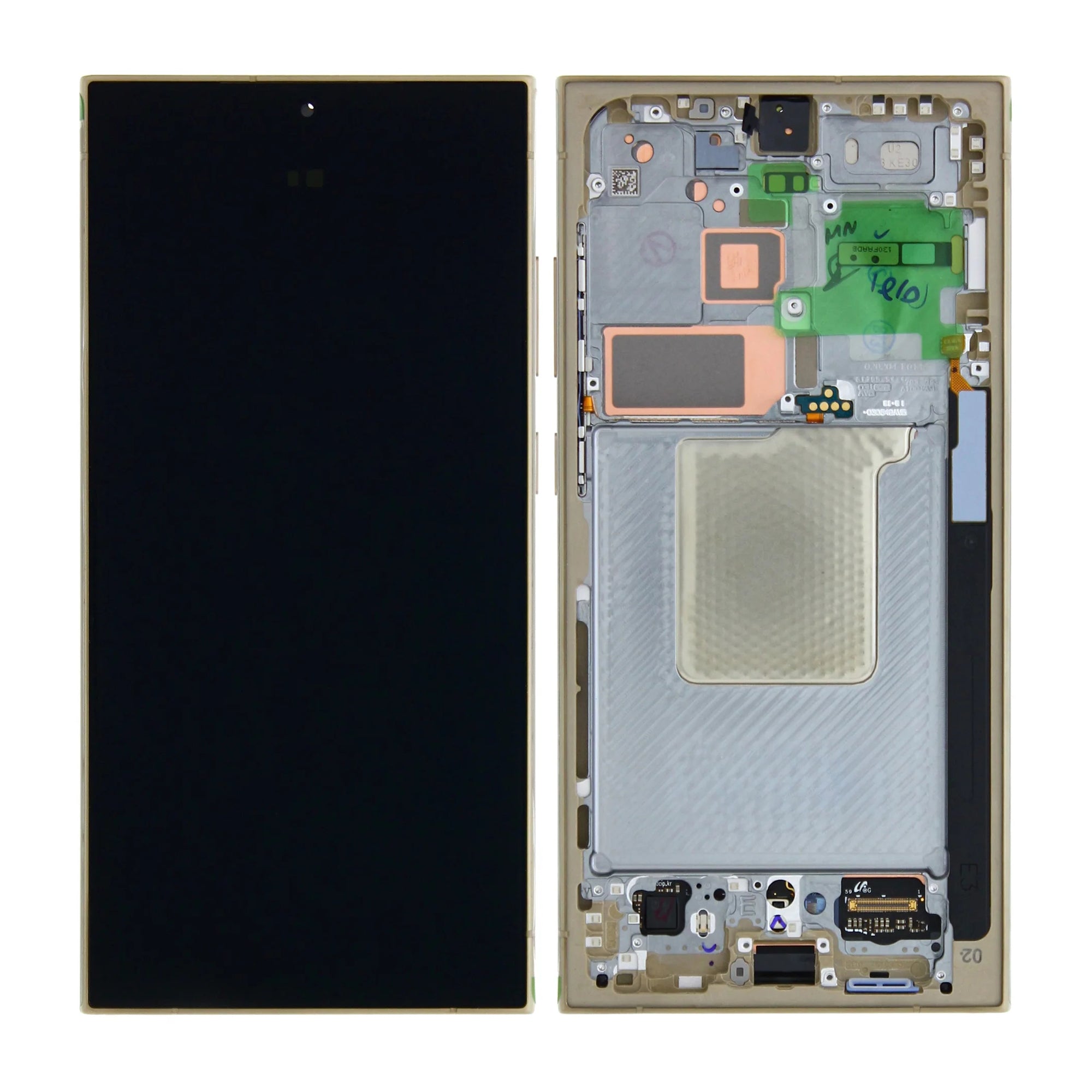 Samsung Galaxy S24 Ultra S928 Display And Digitizer With Frame Titanium Yellow Pre-Assembled