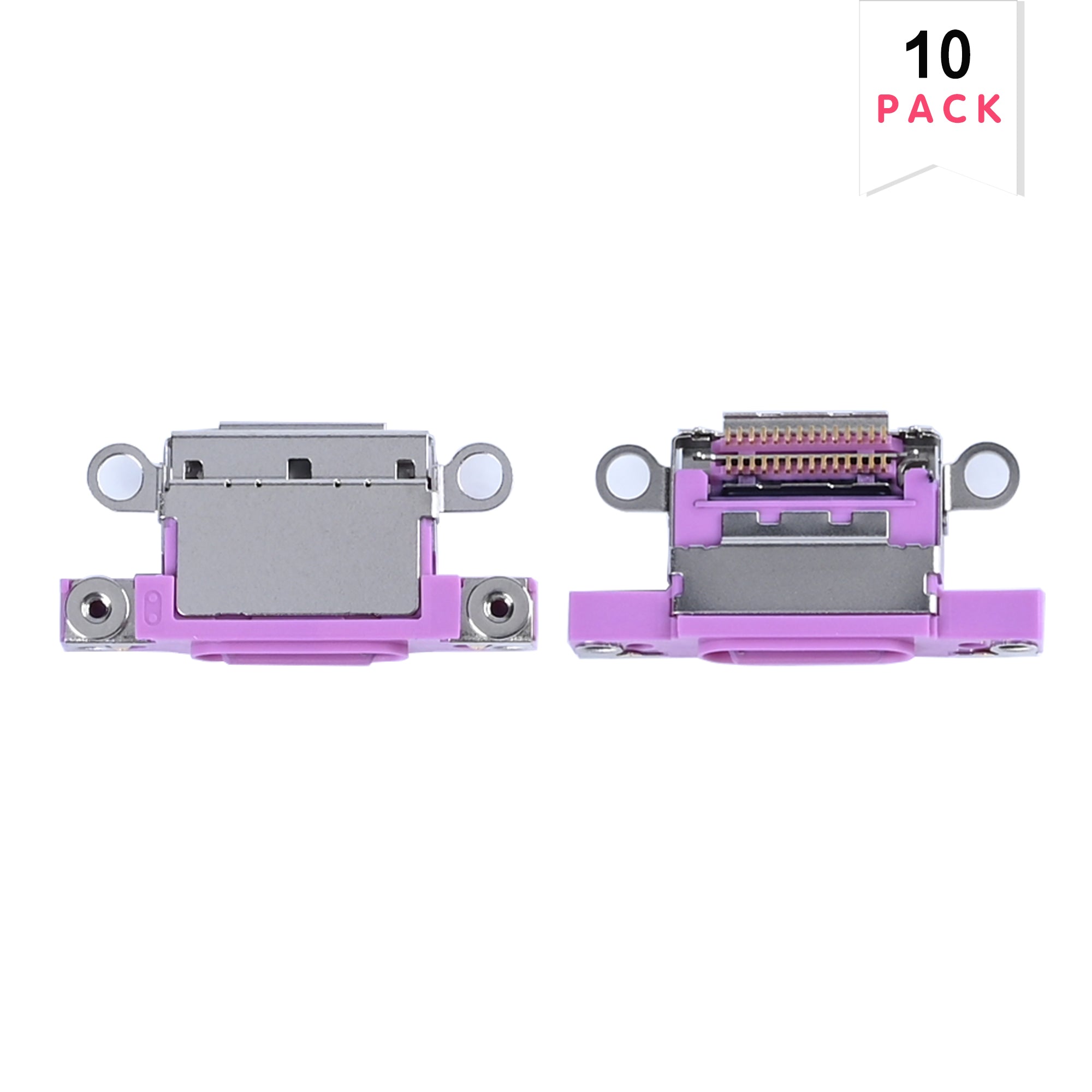 For Apple iPhone 16, 16 Plus System Charging Port Pink (10pcs)