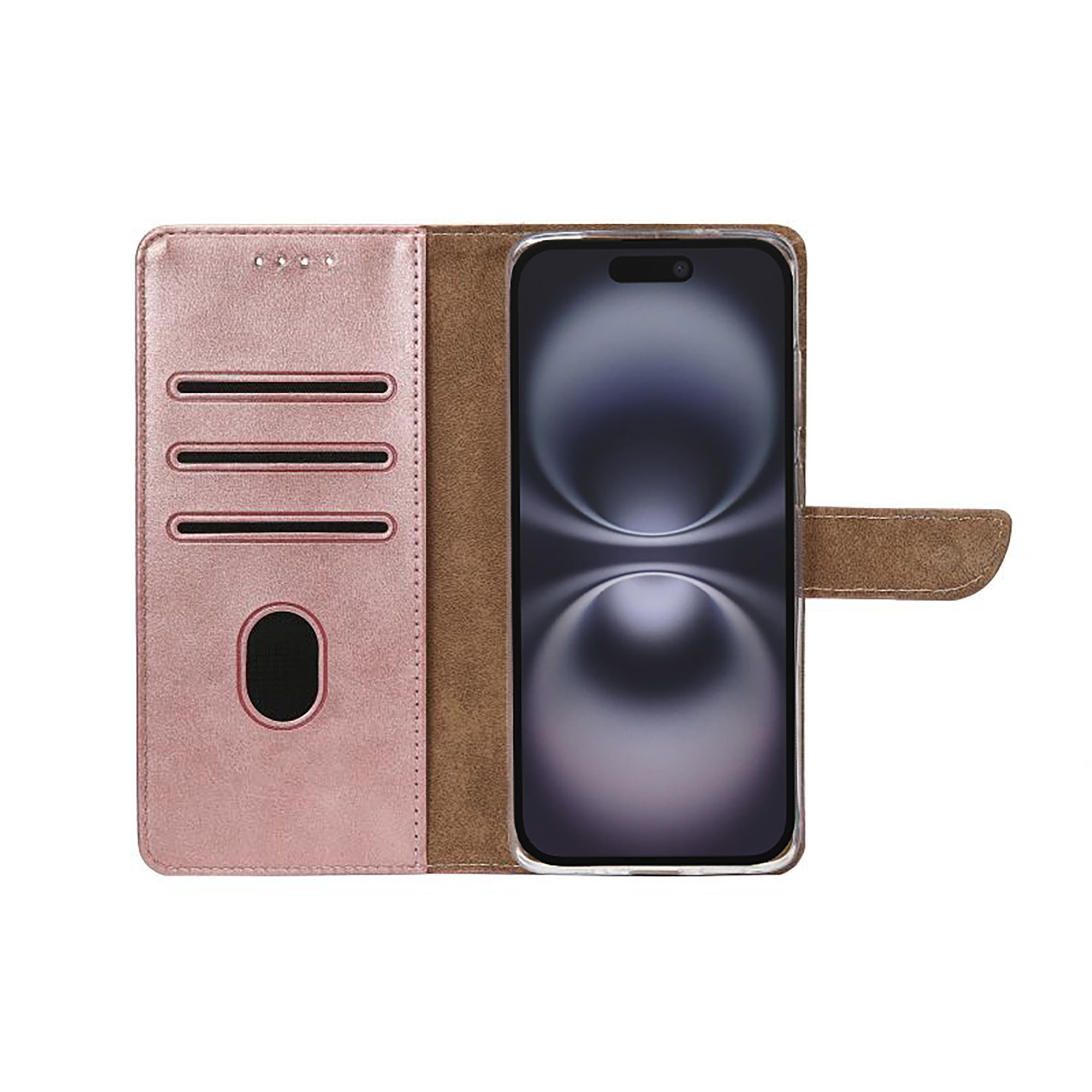 Rixus Bookcase For Apple iPhone 17 Pink