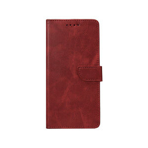Rixus Bookcase For Samsung Galaxy A07 Dark Red