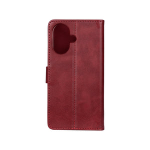 Rixus Bookcase For Samsung Galaxy A07 Dark Red