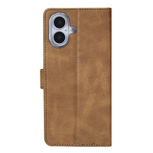 Rixus Bookcase For Apple iPhone 17 Light Brown