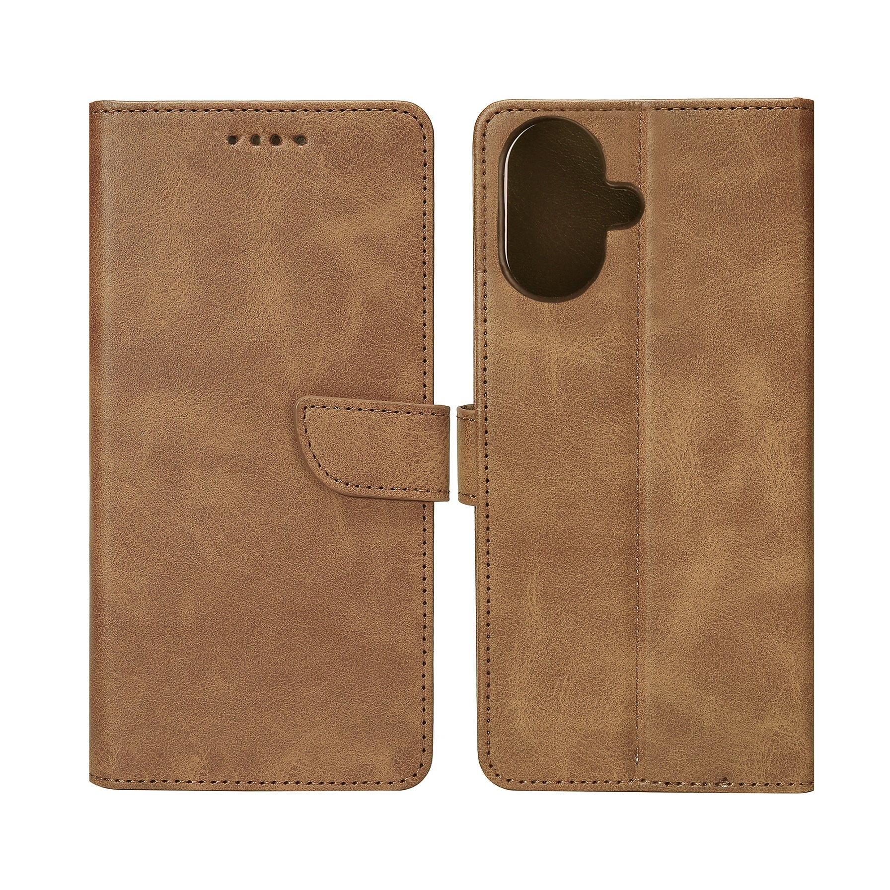 Rixus Bookcase For Samsung Galaxy A07 Light Brown