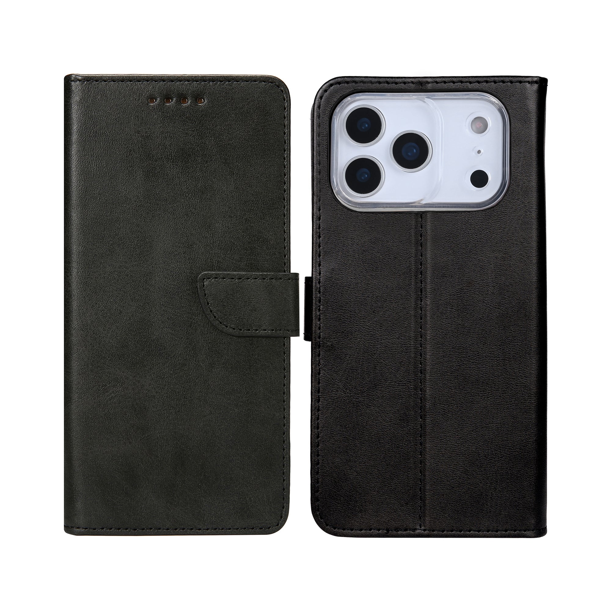 Rixus Bookcase For Apple iPhone 17 Pro Black