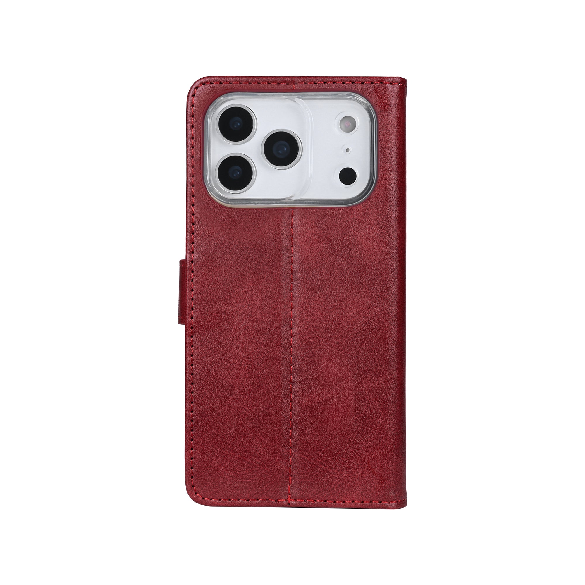Rixus Bookcase For Apple iPhone 17 Pro Dark Red