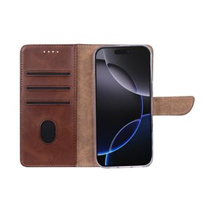 Rixus Bookcase For Apple iPhone 17 Pro Max Brown