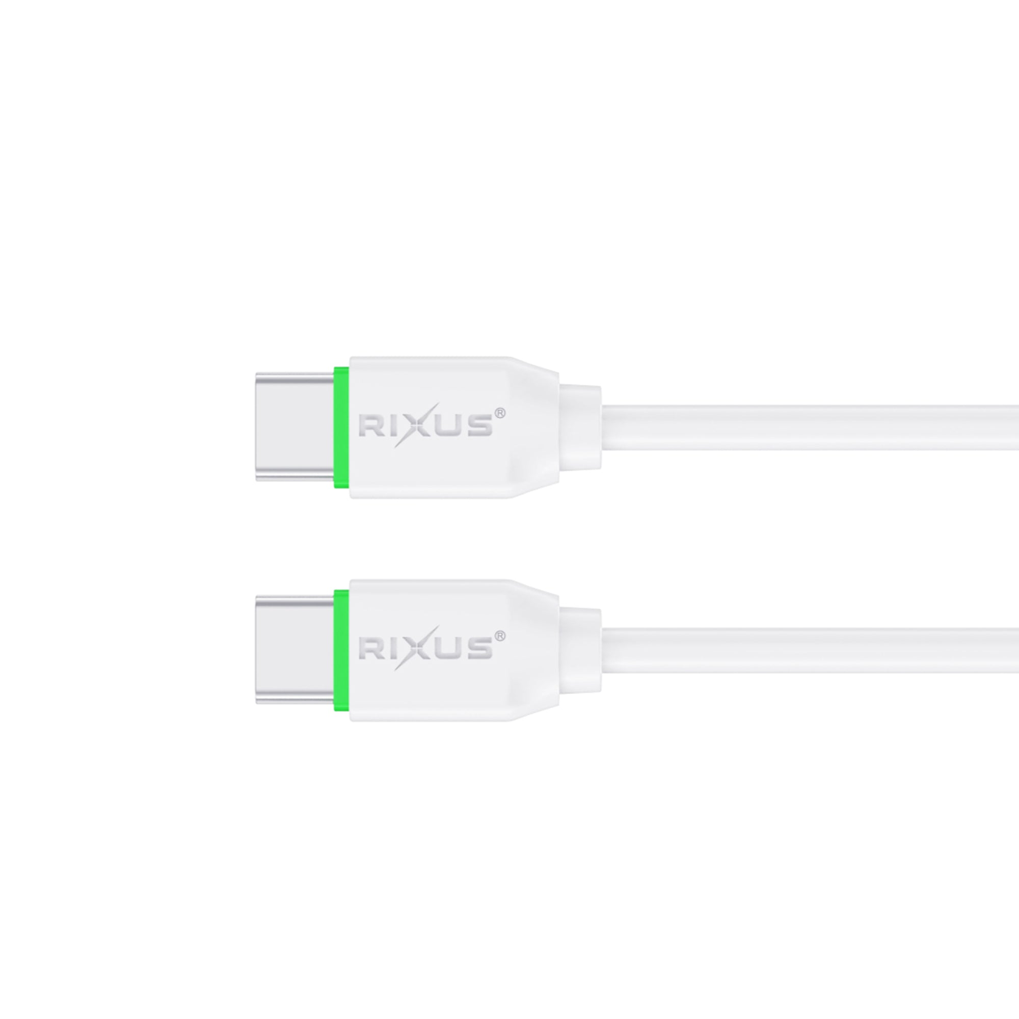 Rixus RXUC13C Fast Charging Cable USB-C To USB-C 30cm White