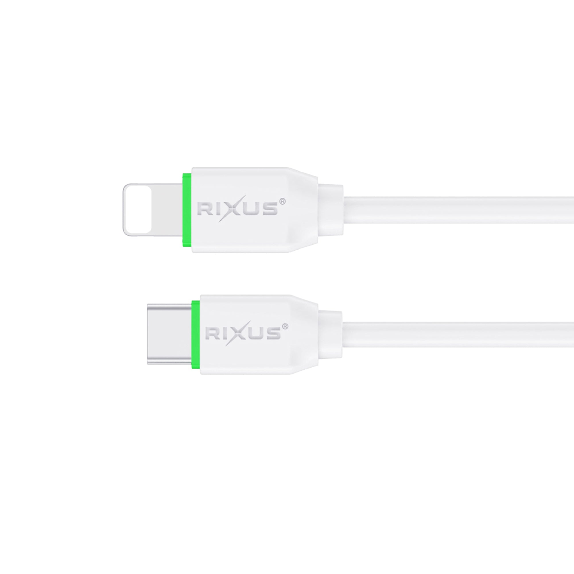 Rixus RXUC13L Fast Charging Cable USB-C To Lightning 30cm White