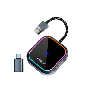 Rixus RXCP05 Wireless Carplay Adapter Metallic Gray