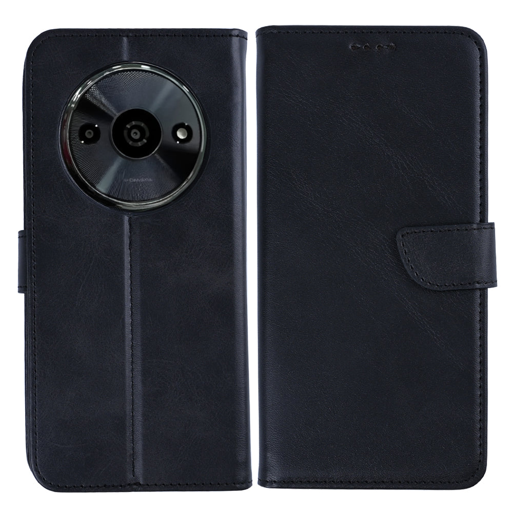 Rixus Bookcase For Xiaomi Redmi A3 Black