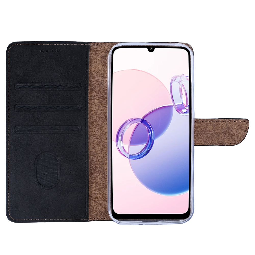 Rixus Bookcase For Xiaomi Redmi 13C Black