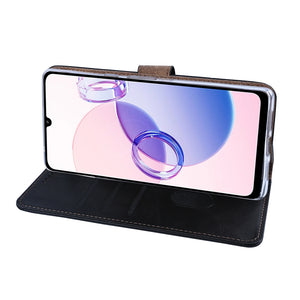 Rixus Bookcase For Xiaomi Redmi 13C Black