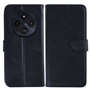 Rixus Bookcase For Xiaomi Redmi 14C Black