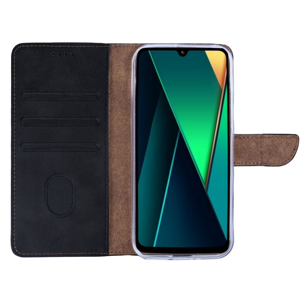 Rixus Bookcase For Xiaomi Redmi 14C Black