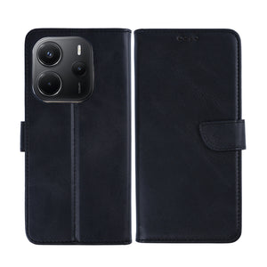 Rixus Bookcase For Xiaomi Redmi Note 14 4G Black