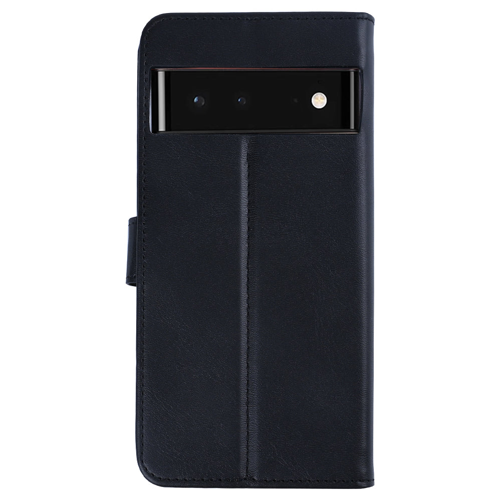 Rixus Bookcase For Google Pixel 6 Pro Black