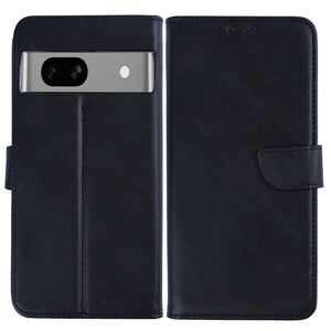 Rixus Bookcase For Google Pixel 7A Black