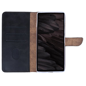 Rixus Bookcase For Google Pixel 7A Black