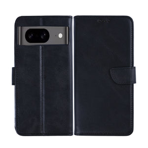 Rixus Bookcase For Google Pixel 8A Black
