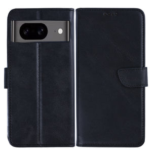 Rixus Bookcase For Google Pixel 8 Black