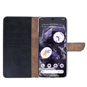 Rixus Bookcase For Google Pixel 8 Black