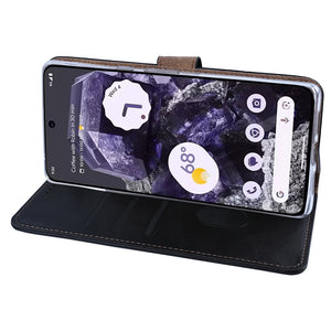Rixus Bookcase For Google Pixel 8 Black
