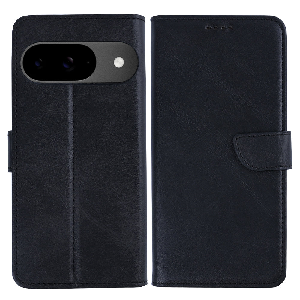 Rixus Bookcase For Google Pixel 9 Black