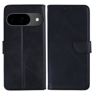 Rixus Bookcase For Google Pixel 9 Black