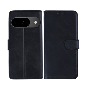 Rixus Bookcase For Google Pixel 9 Black