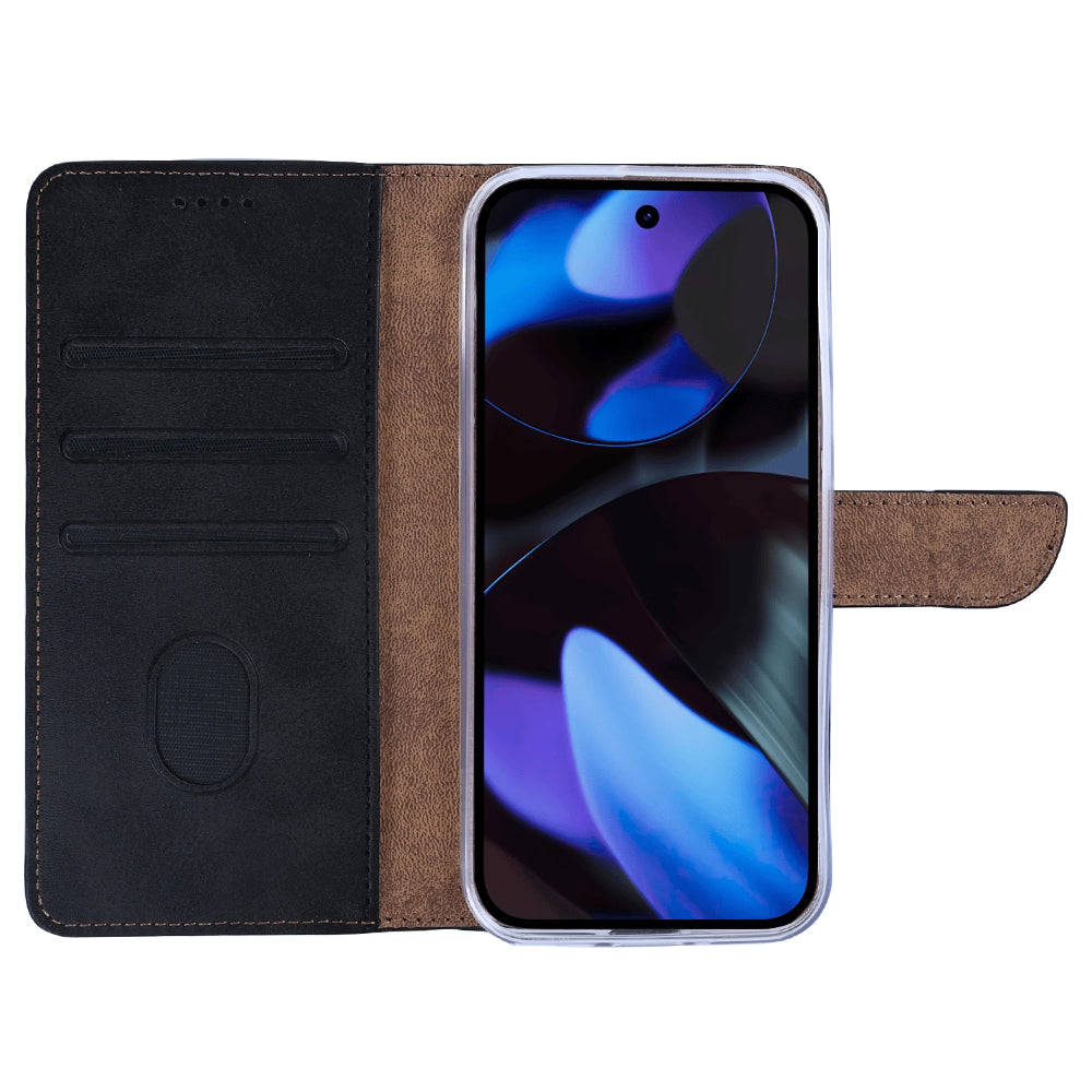 Rixus Bookcase For Google Pixel 9 Black