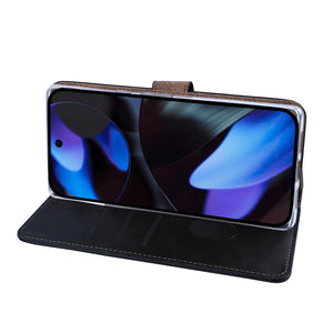 Rixus Bookcase For Google Pixel 9 Black