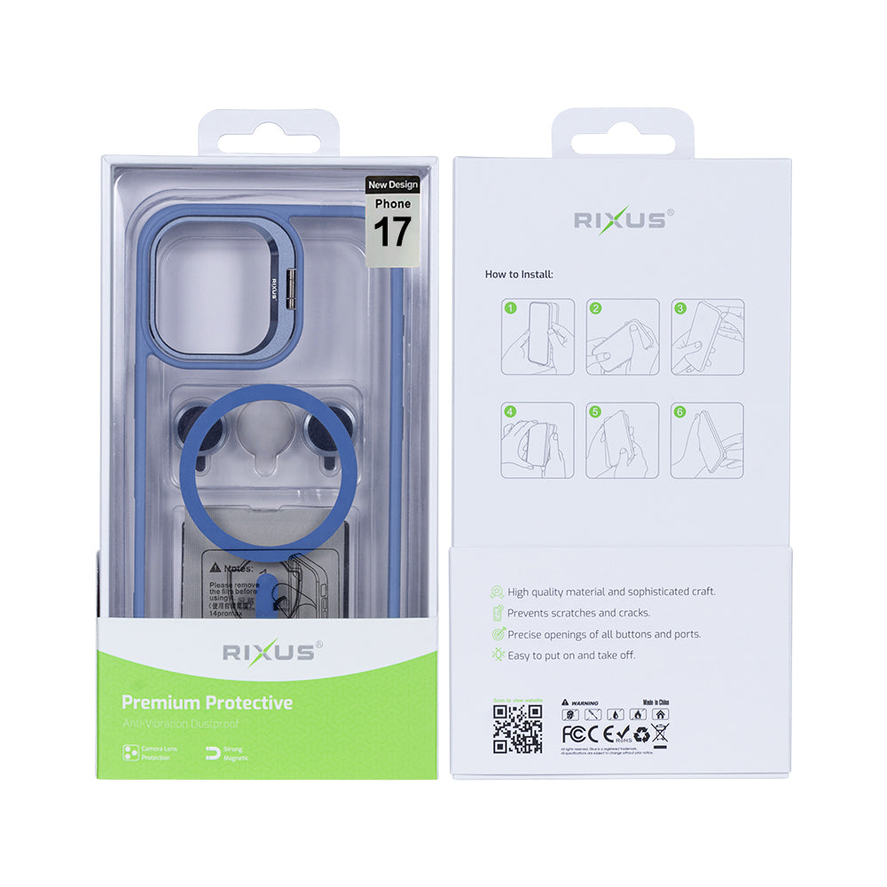 Rixus Classic 03 Case With MagSafe For Apple iPhone 17 Light Blue