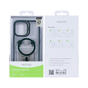 Rixus Classic 03 Case With MagSafe For Apple iPhone 17 Dark Green