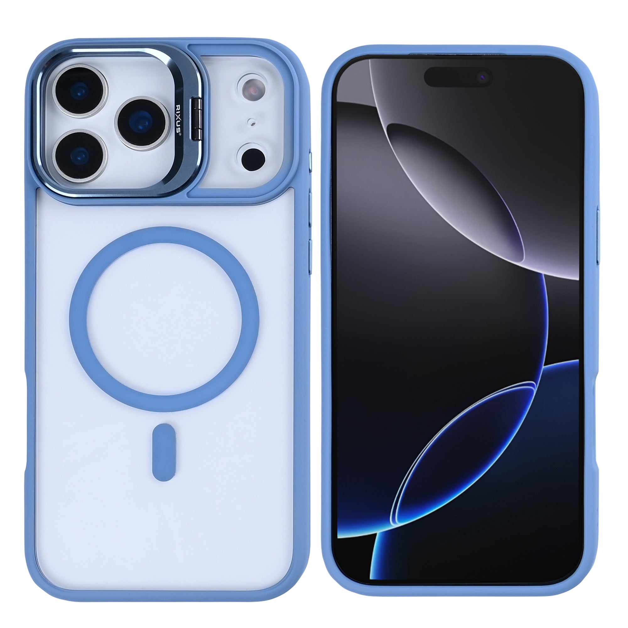 Rixus Classic 03 Case With MagSafe For Apple iPhone 17 Pro Light Blue