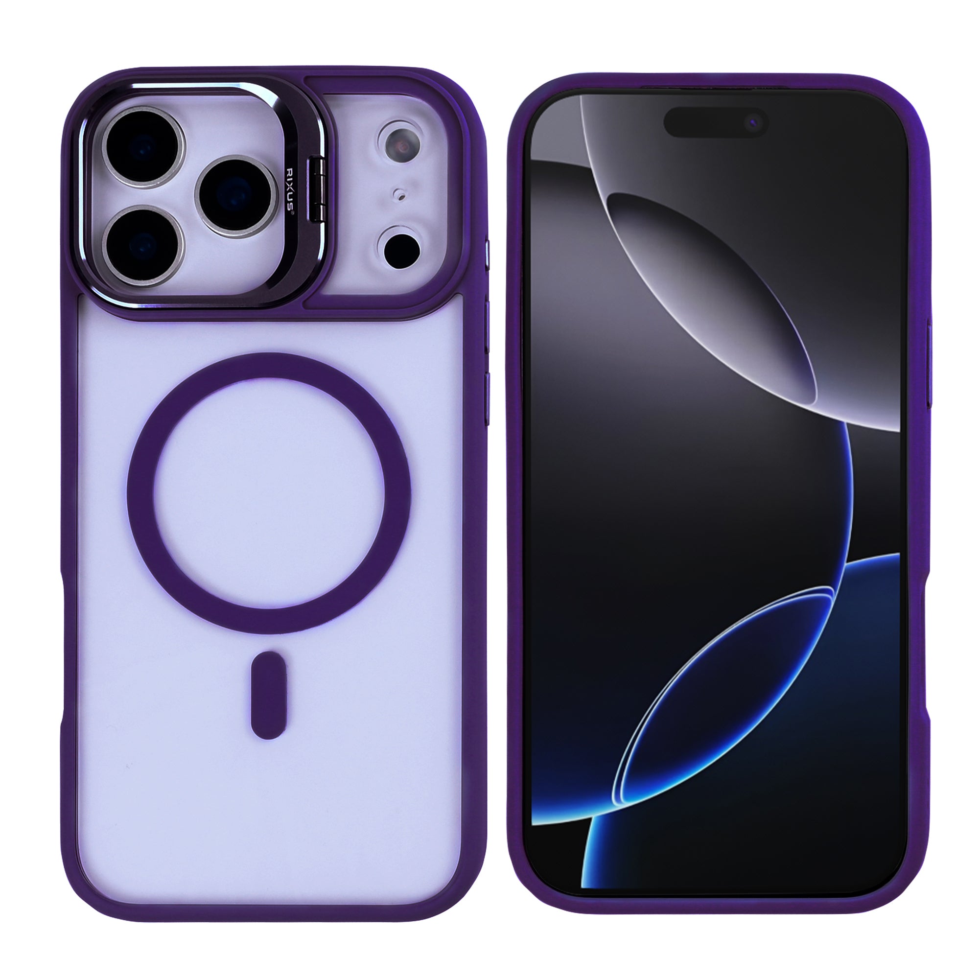 Rixus Classic 03 Case With MagSafe For Apple iPhone 17 Pro Deep Purple