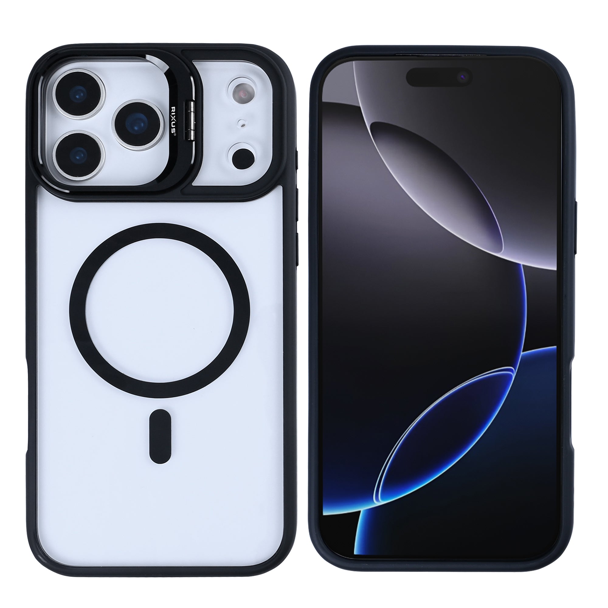 Rixus Classic 03 Case With MagSafe For Apple iPhone 17 Pro Black