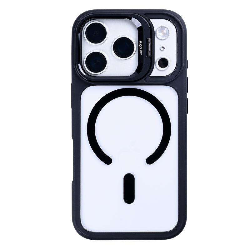 Rixus Classic 03 Case With MagSafe Compatible For Apple iPhone 17 Pro Max Black