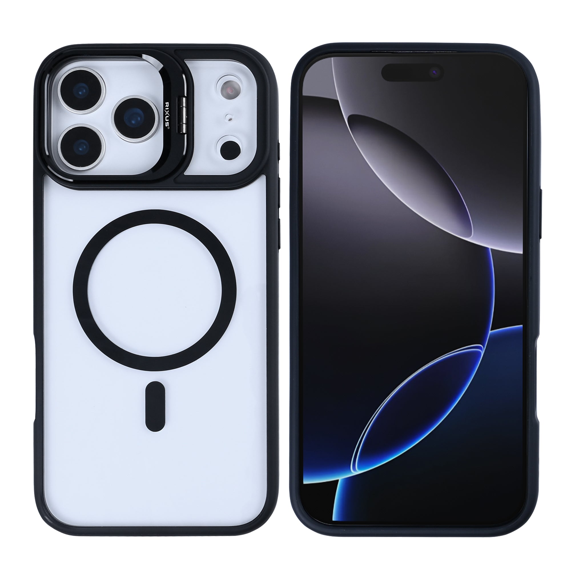 Rixus Classic 03 Case With MagSafe For Apple iPhone 17 Pro Max Black