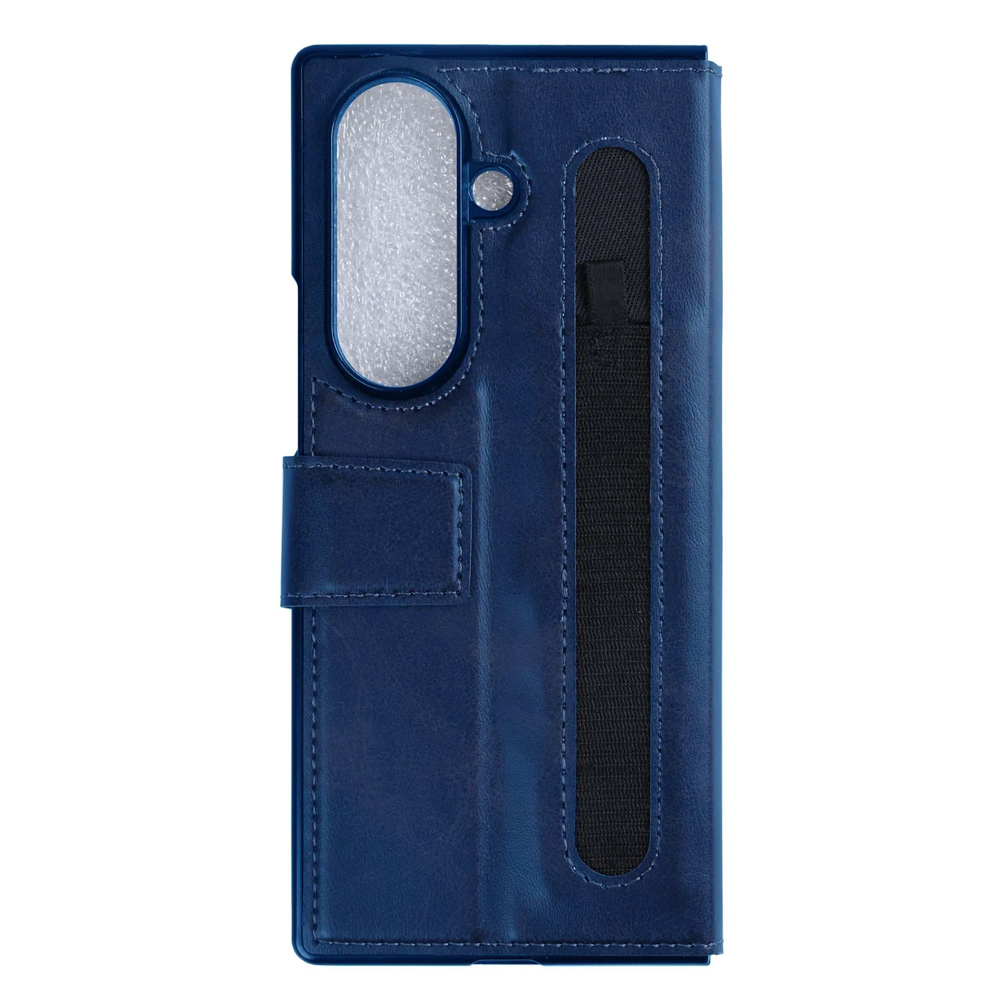 Rixus Wallet Case With Pen Holder For Samsung Galaxy Z Fold 7 Blue