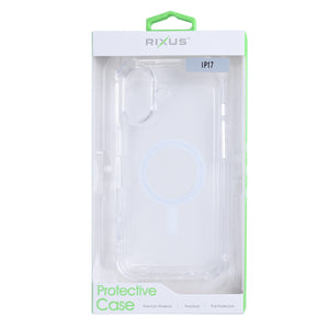 Rixus Anti-Burst Case With MagSafe For Apple iPhone 17 Transparent