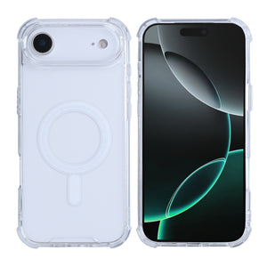 Rixus Anti-Burst Case With MagSafe Compatible For Apple iPhone 17 Air Transparent
