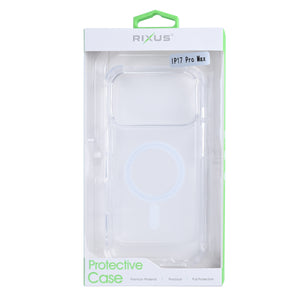 Rixus Anti-Burst Case With MagSafe For Apple iPhone 17 Pro Max Transparent
