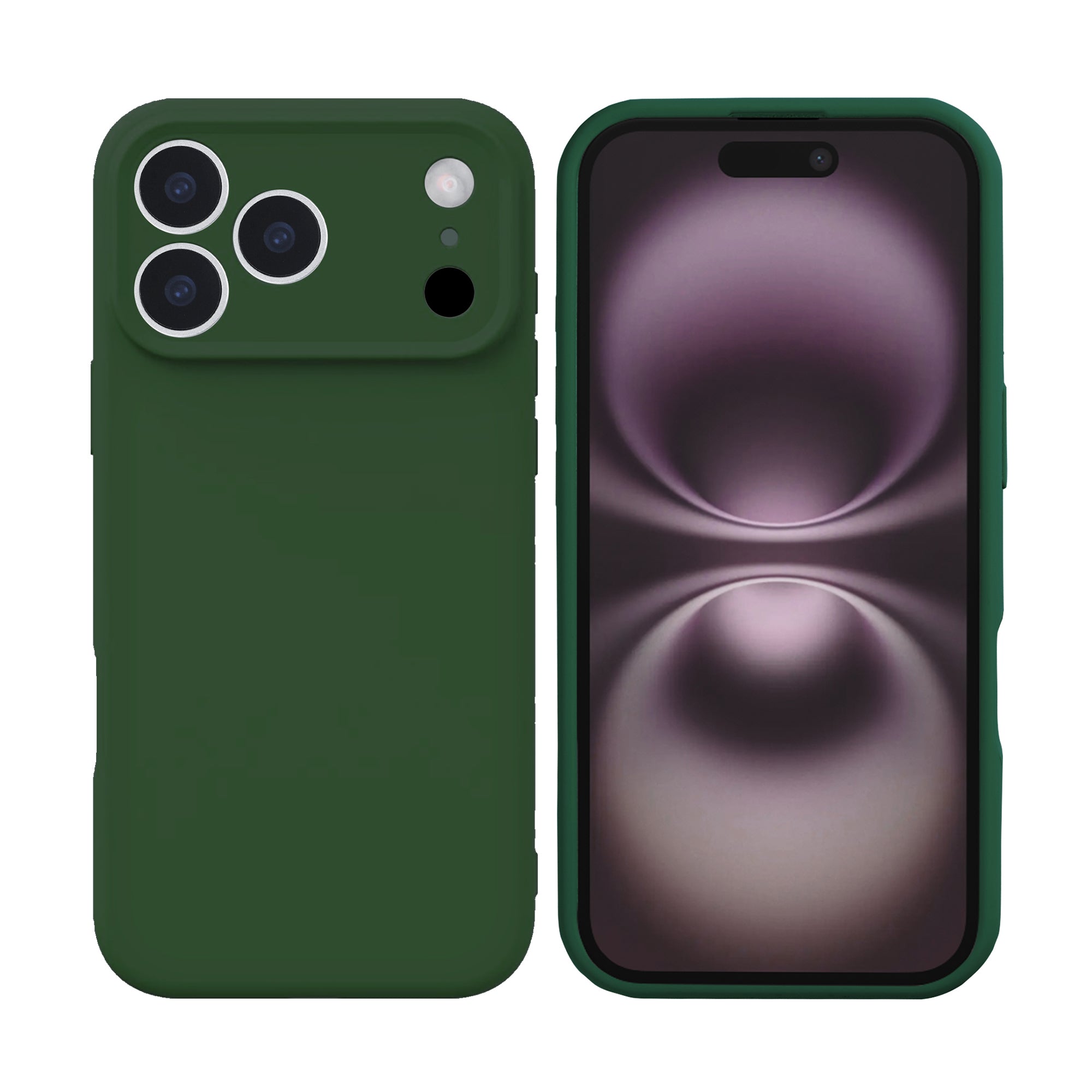 Rixus Soft TPU Phone Case For Apple iPhone 17 Pro Dark Green