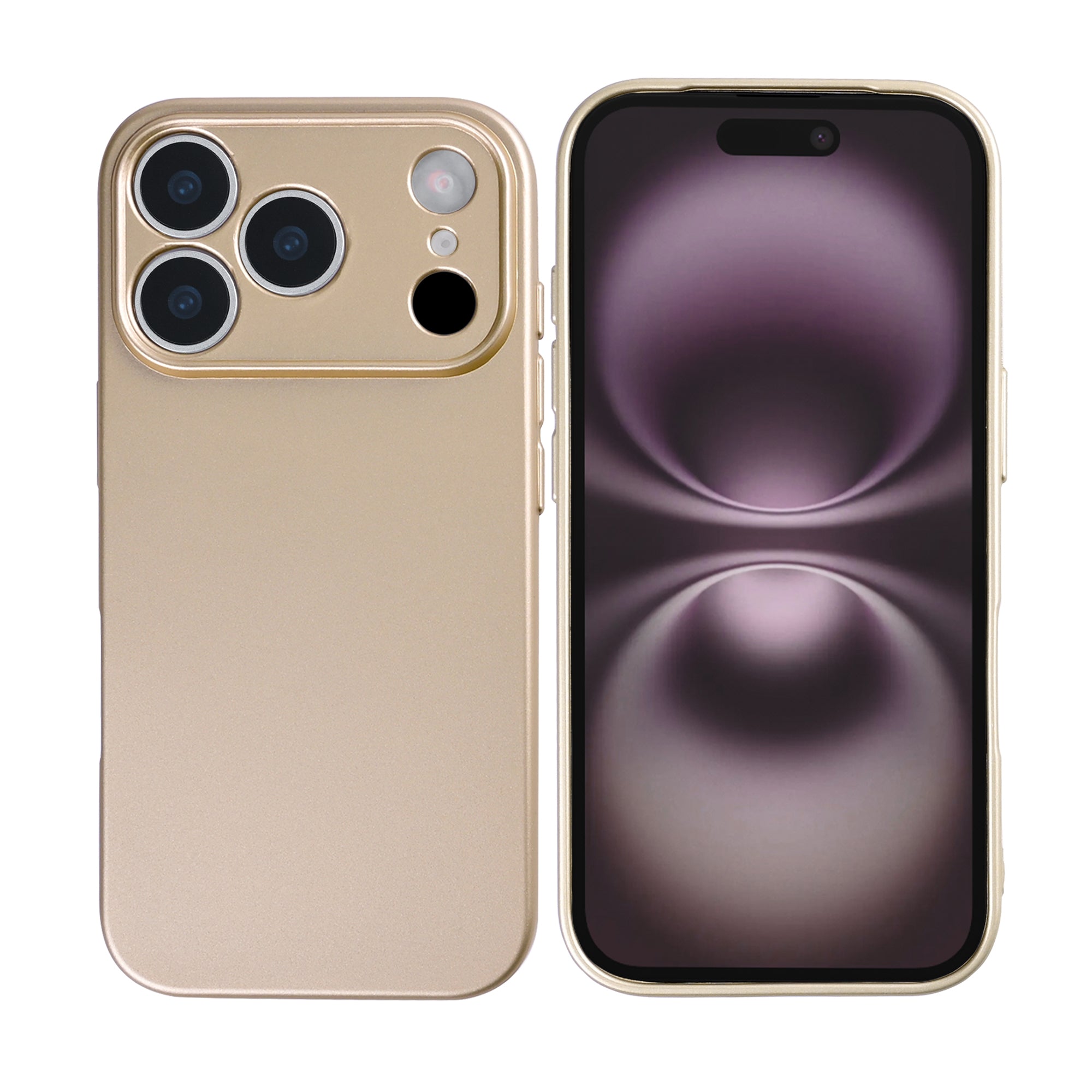 Rixus Soft TPU Phone Case For Apple iPhone 17 Pro Gold