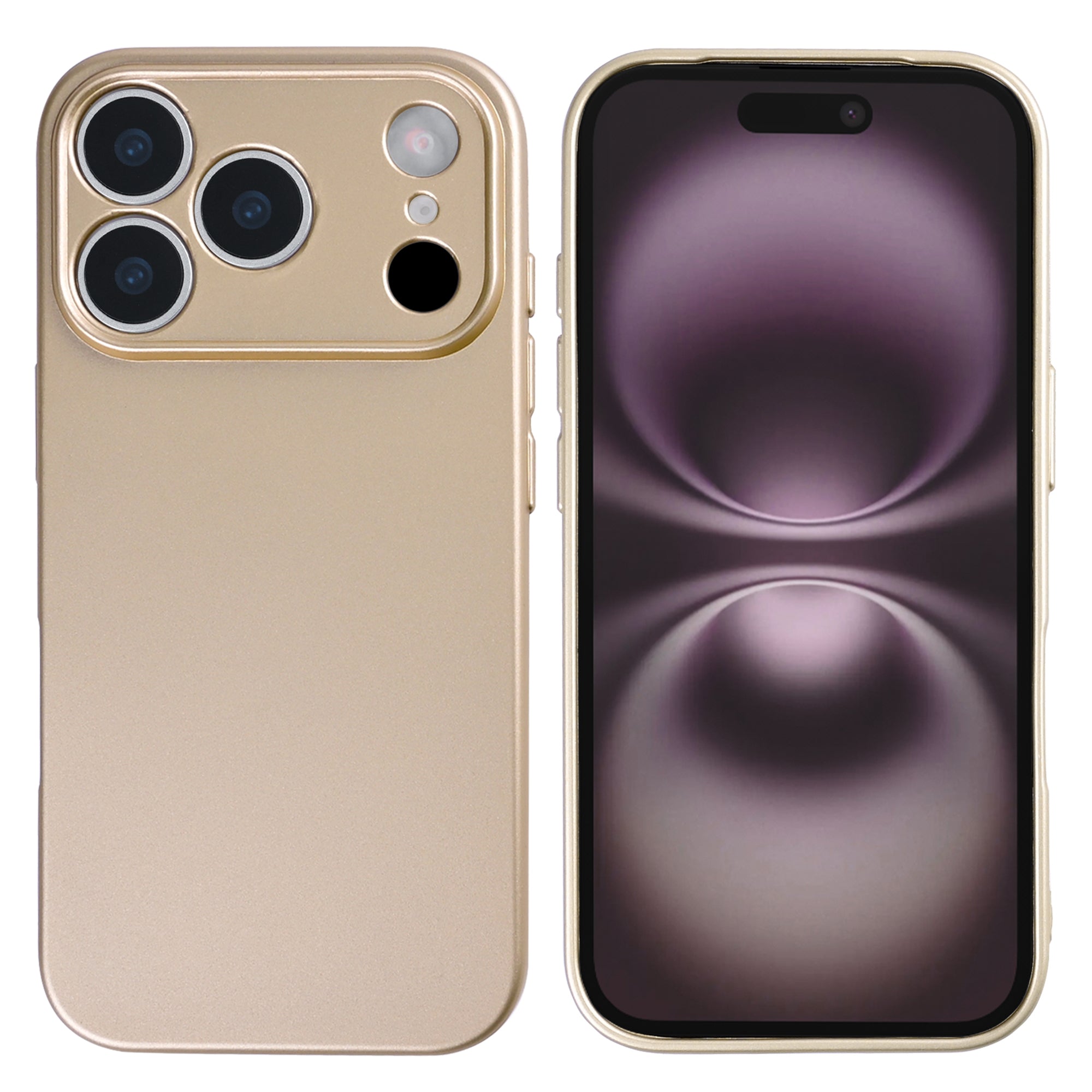 Rixus Soft TPU Phone Case For Apple iPhone 17 Pro Max Gold