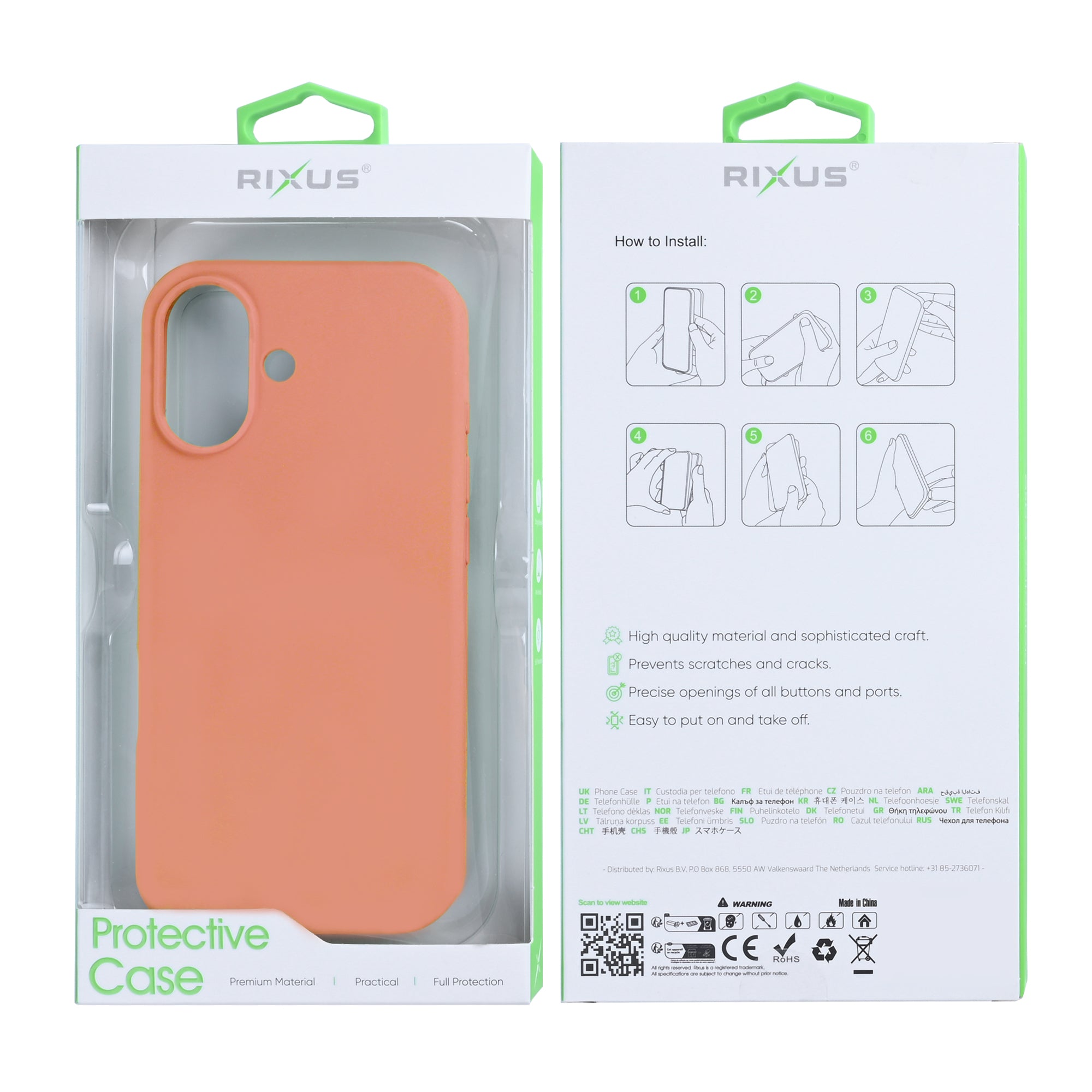 Rixus Soft TPU Phone Case With MagSafe For Apple iPhone 17 Pink