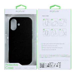 Rixus Soft TPU Phone Case With MagSafe Compatible For Apple iPhone 17 Black