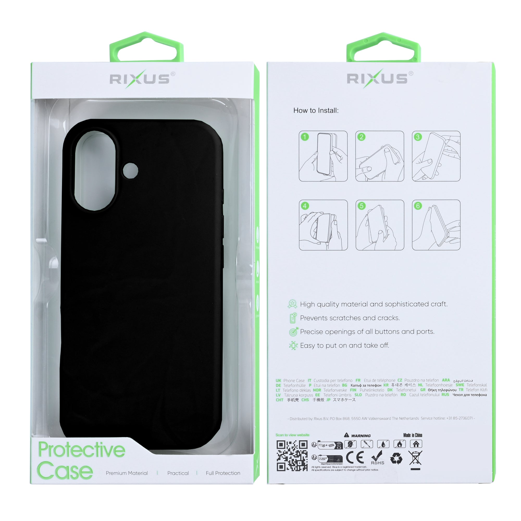 Rixus Soft TPU Phone Case With MagSafe For Apple iPhone 17 Black