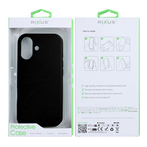 Rixus Soft TPU Phone Case With MagSafe For Apple iPhone 17 Black